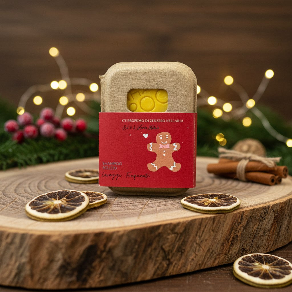 Christmas Solid Shampoo for Frequent Washing – Black Tea and Bergamot