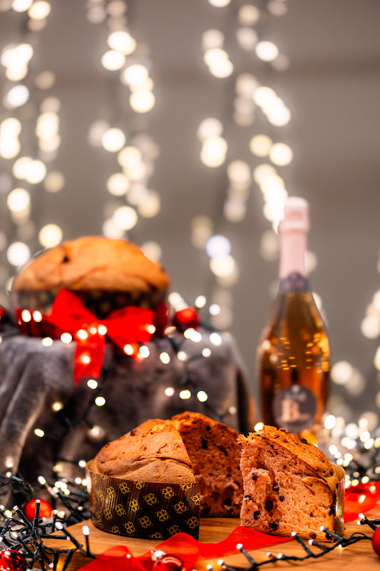 BOX Panettone Rosa al  Basin grande & Vino Spumante Basin